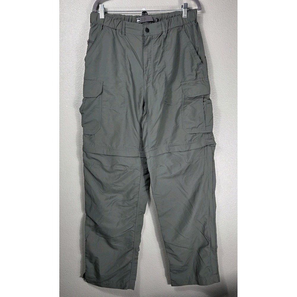 REI Women's 34L Convertible‎ Zip Off Hiking Cargo Pants Gray Nylon Trail Travel